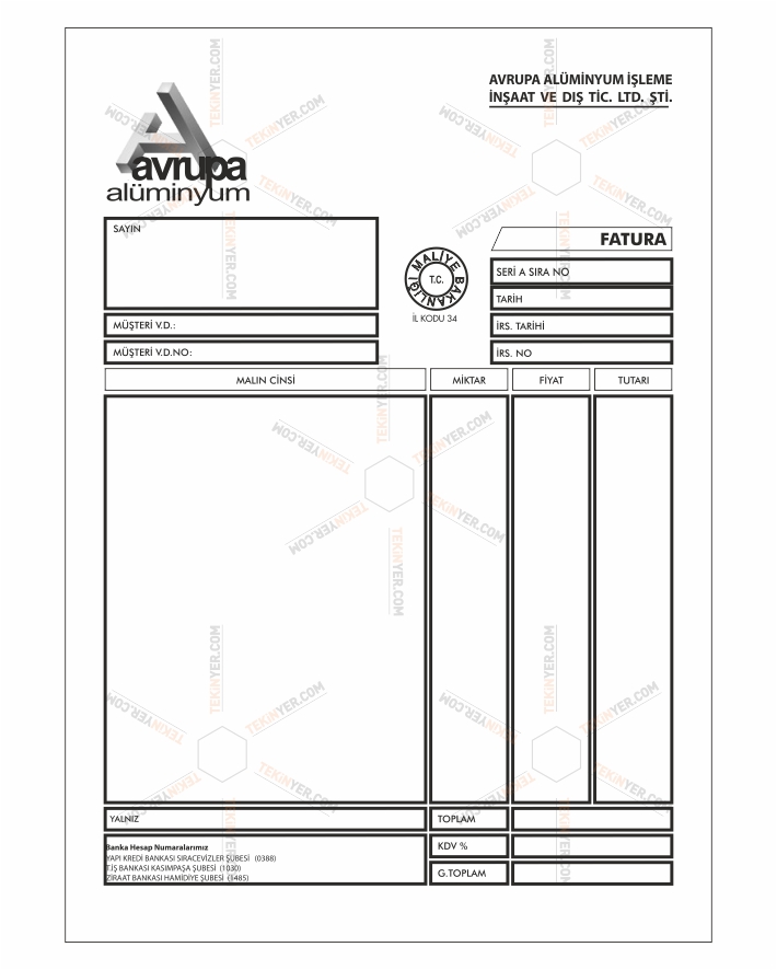 Fatura Kartvizit Tasarımı / Çeşitleri / Örnekleri / Baskısı / Fiyatları / Siparişi title=
