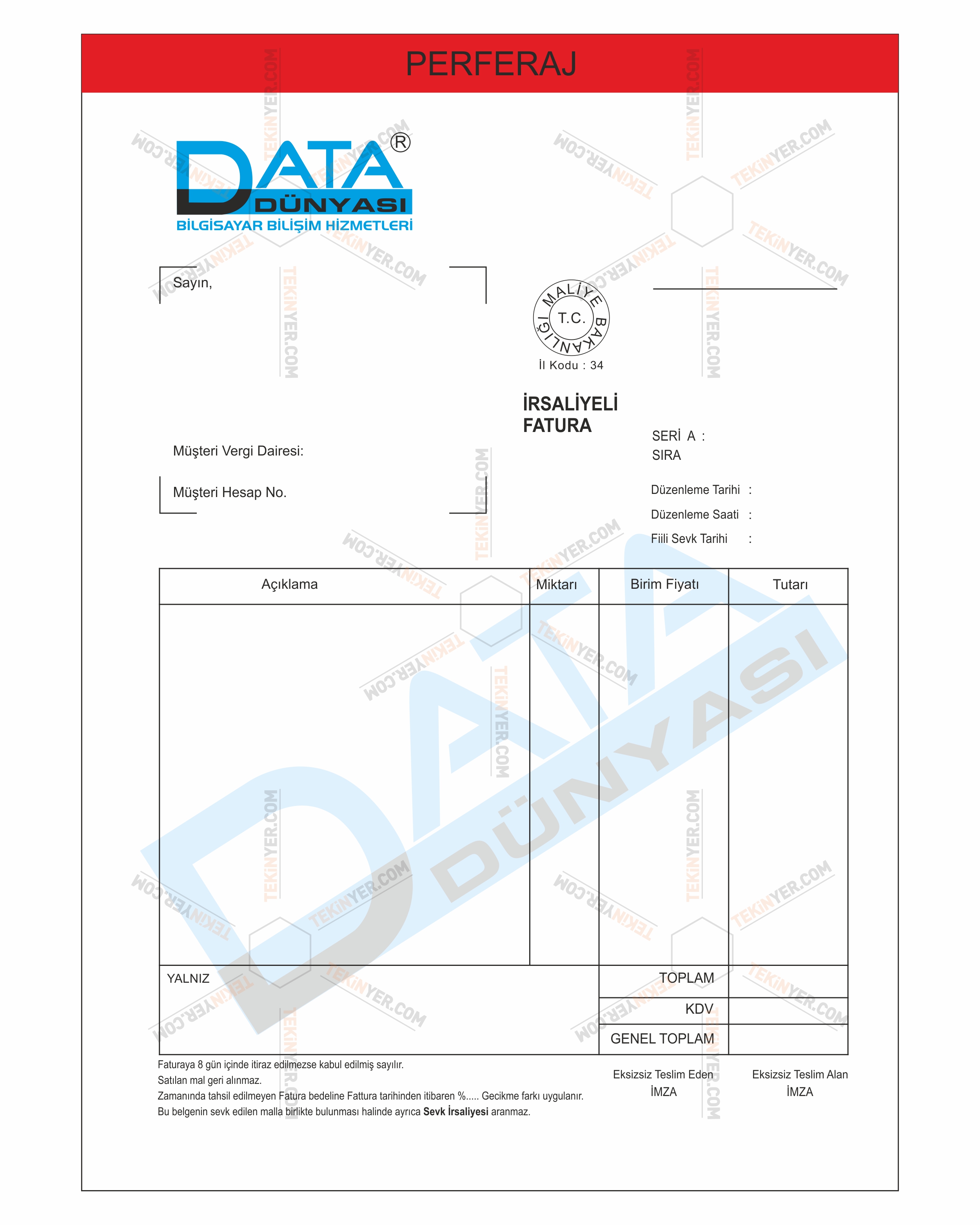fatura irsaliye makbuz tasarimi cesitleri ornekleri baskisi fiyatlari siparisi tekinyer com tel 0 212 266 26 95 sabit merkezi lokasyon surekli ulasilabilirlik daima guncel