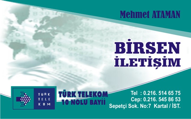 Telekom Kartvizit Tasarımı / Çeşitleri / Örnekleri / Baskısı / Fiyatları / Siparişi title=