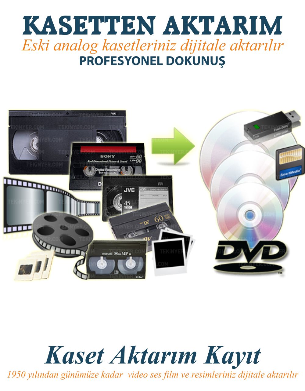 8 mm Film Kaset Aktarım Kayıt