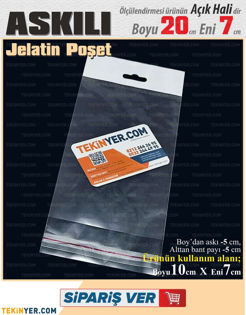 7x20 cm Askılı Jelatin