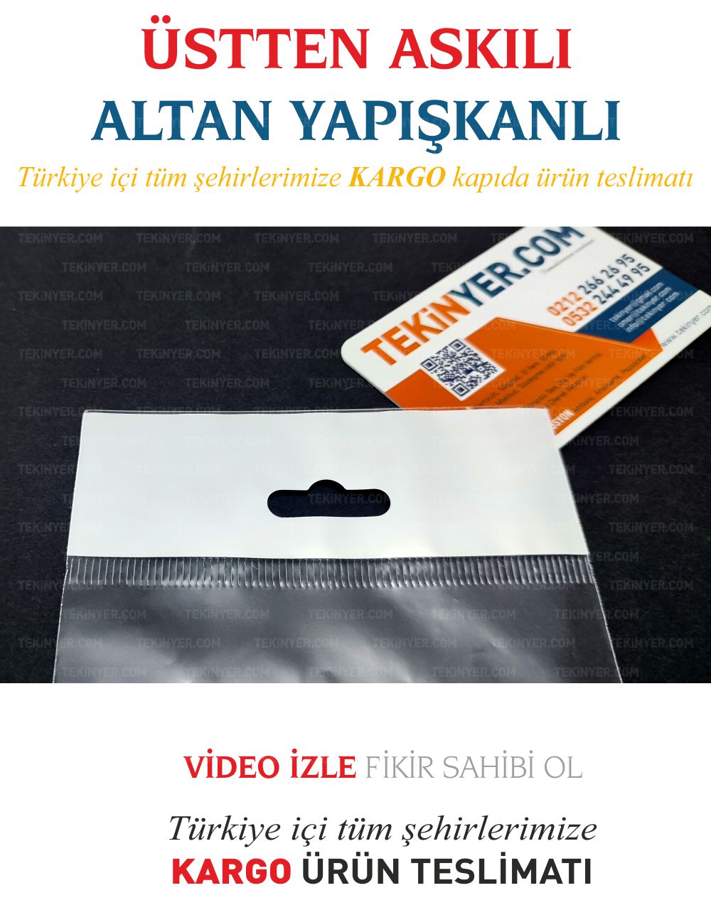 10 * 25 cm Askılı Jelatin Poşet