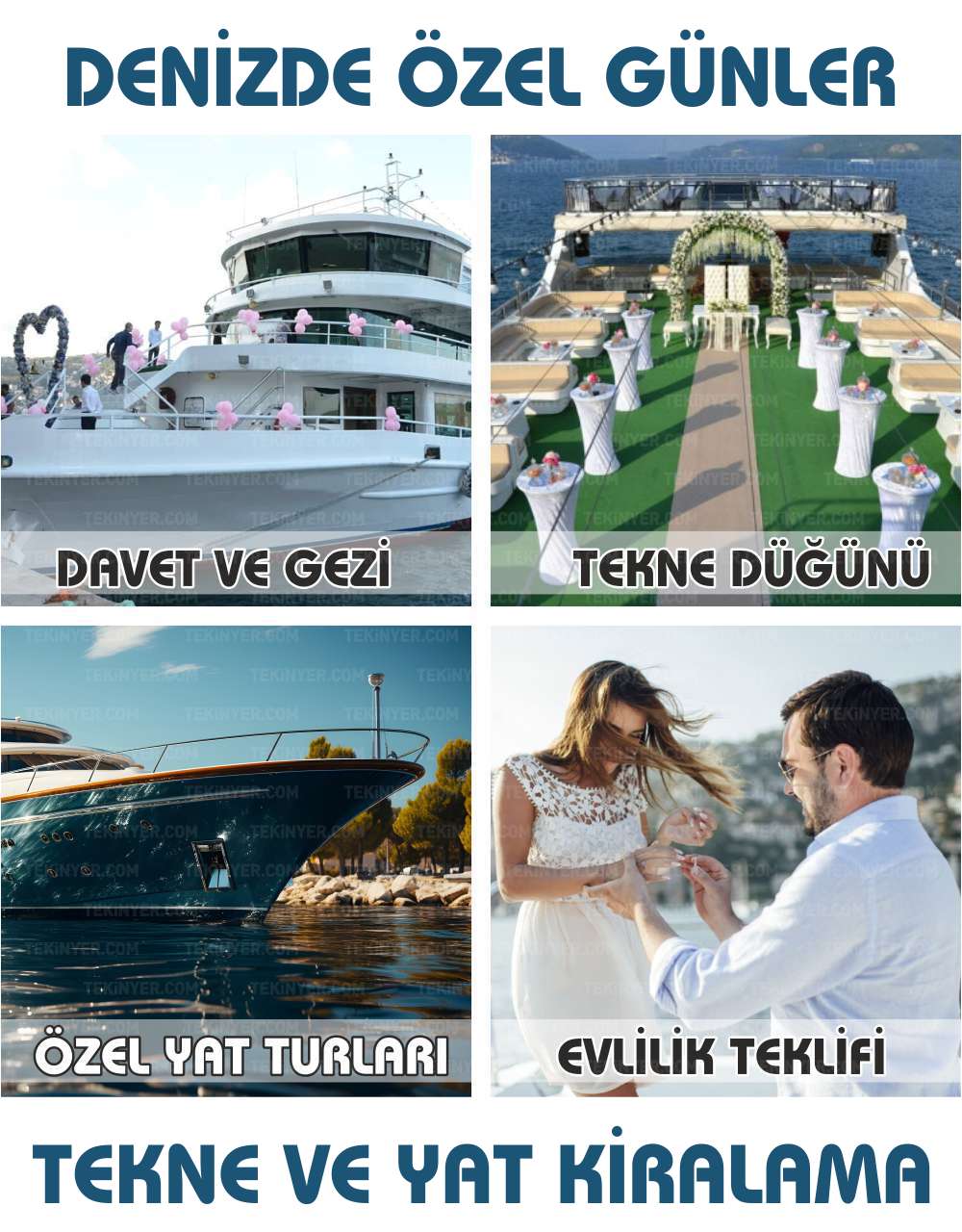 Denizde özel günler için tekne ve yat kiralama