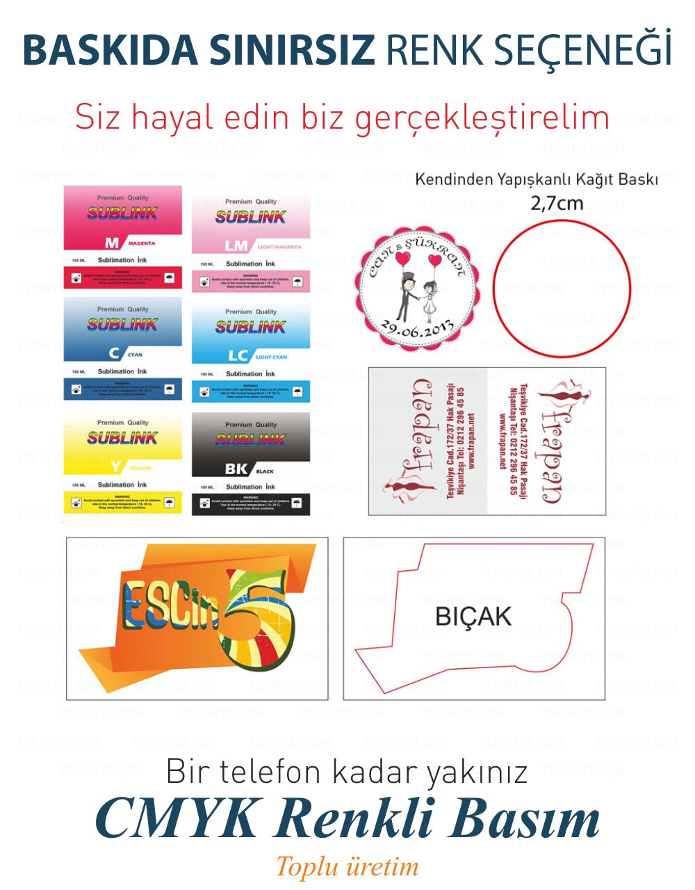 Etiket Sticker Sınırsız Renk Baskı Seçeneği