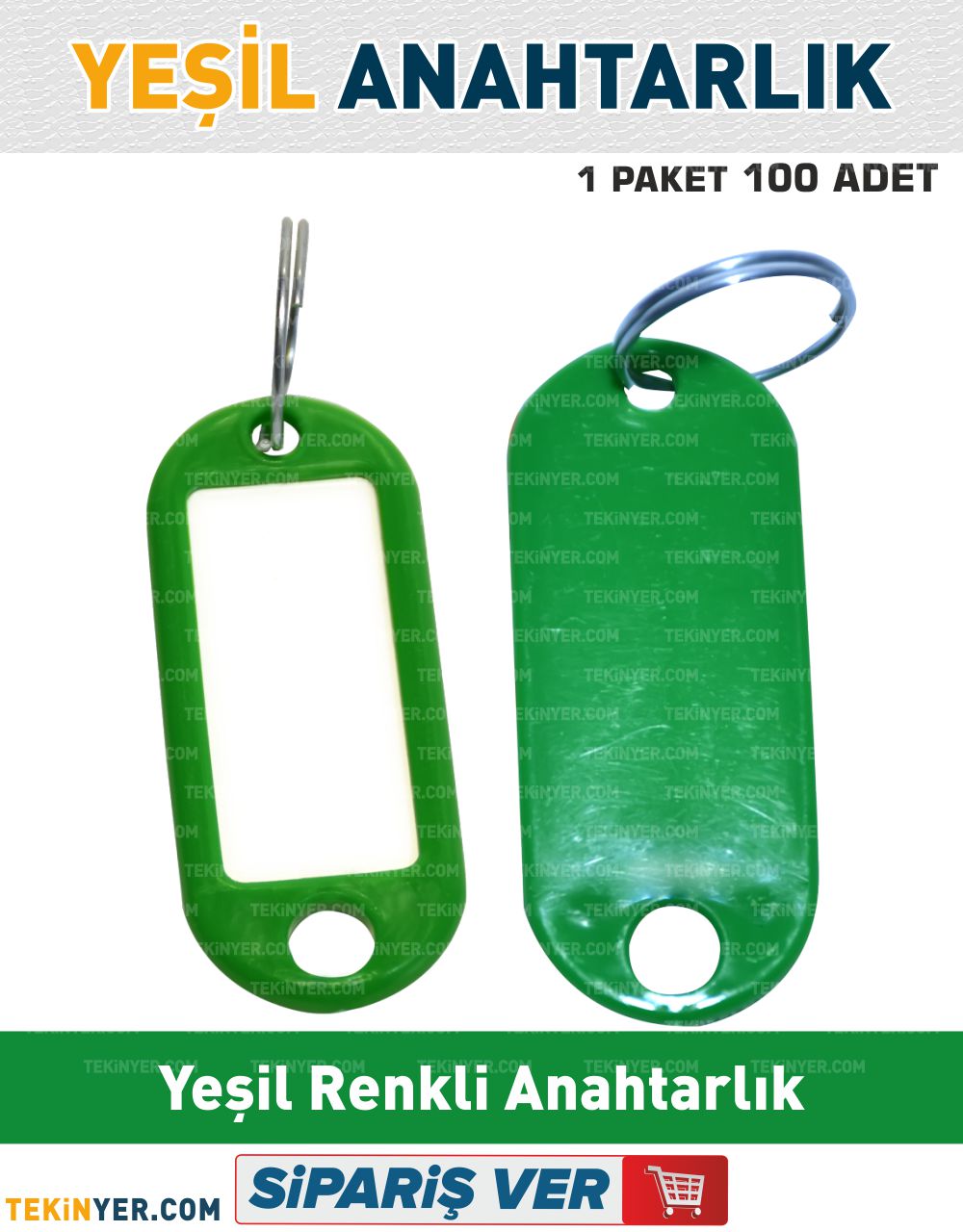 Yeşil Plastik Anahtarlık
