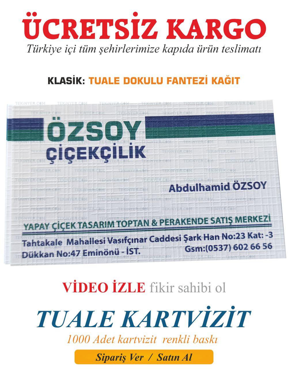 Kartvizit Klasik Tuale