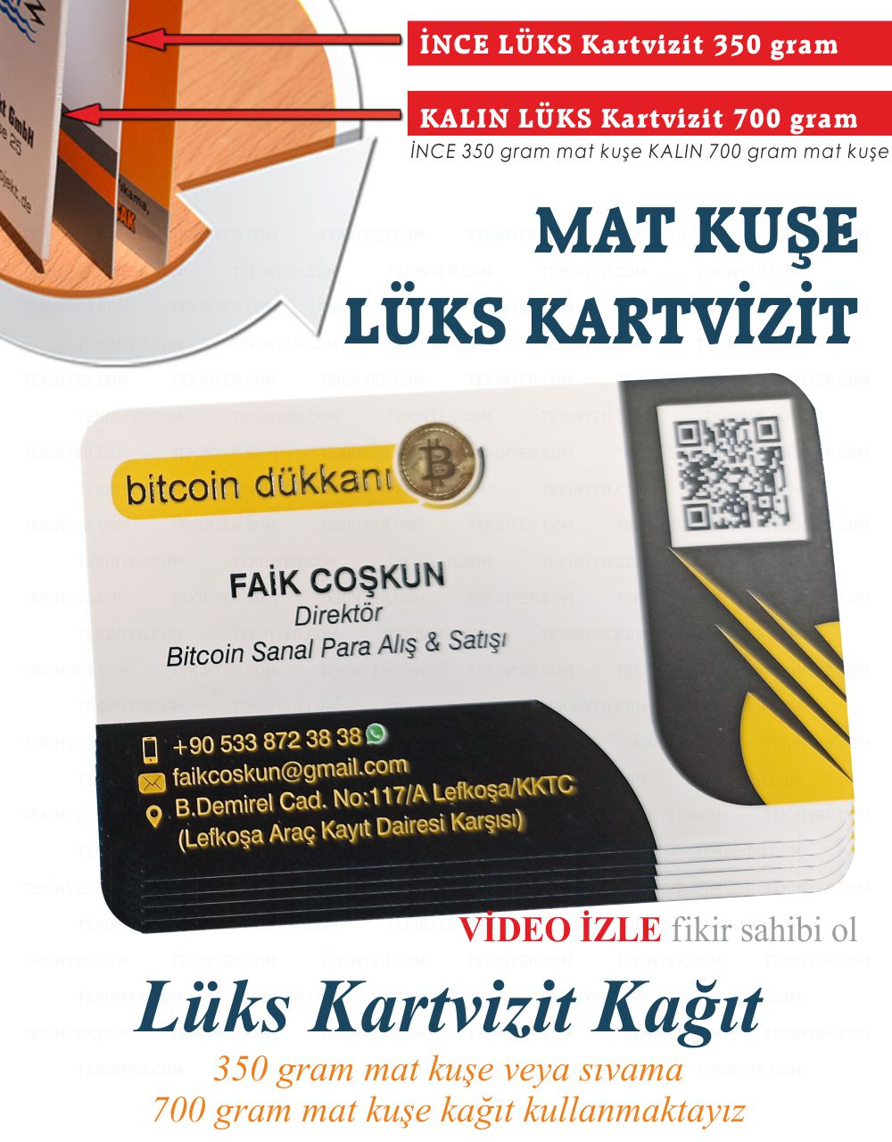 Kartvizit Lüks kağıt Kalınlıkları