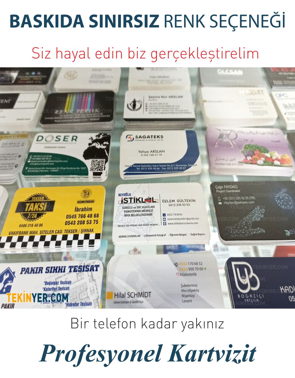 Kartvizit Profesyonel Sınırsız Renk Baskı Seçeneği