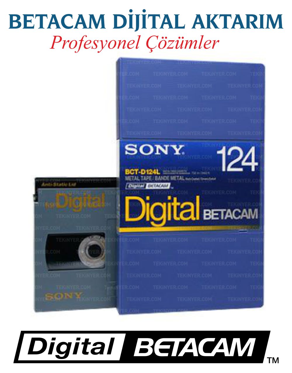 Betacam Kasetten Kayıt Aktarım Analog Dijital