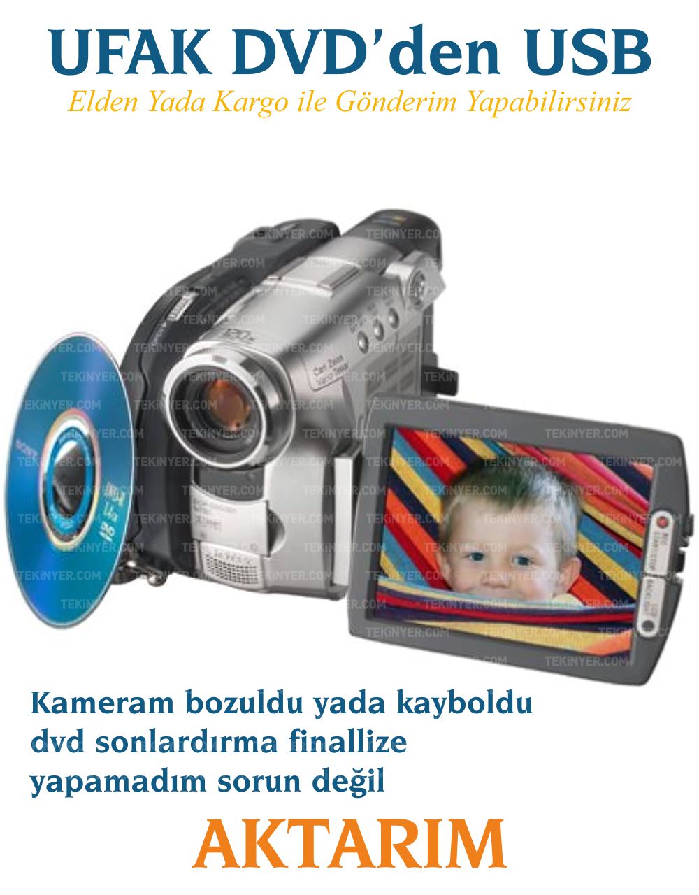 Kamera DVD si Kopyalama Eski Kaset Görüntü ve Ses Aktarımı