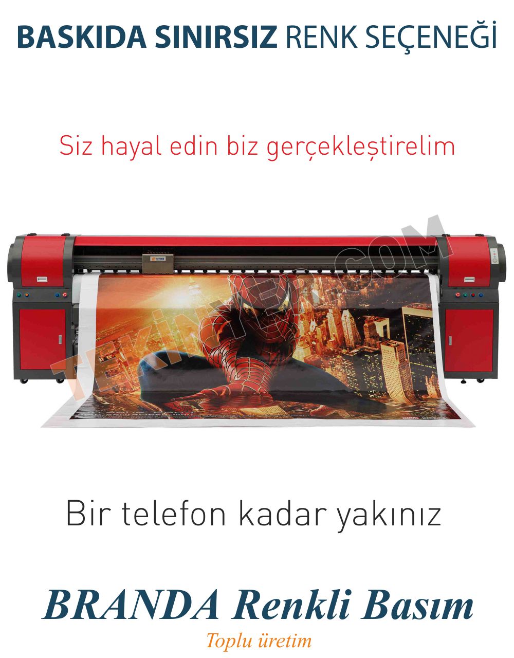 Branda Afiş Ölçüleri Afiş Branda Sınırsız Renk Baskı Seçeneği