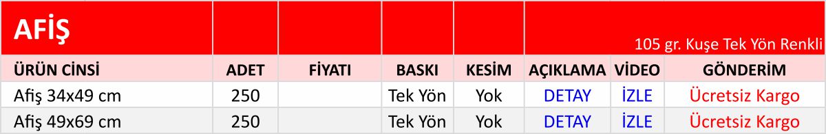 Benzer ürünler