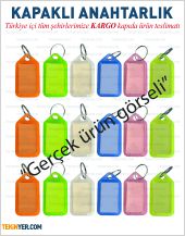  Şeffaf Kapaklı Plastik Anahtarlık