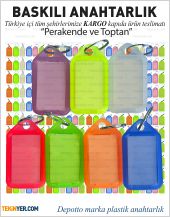  Şeffaf Kapaklı Plastik Anahtarlık