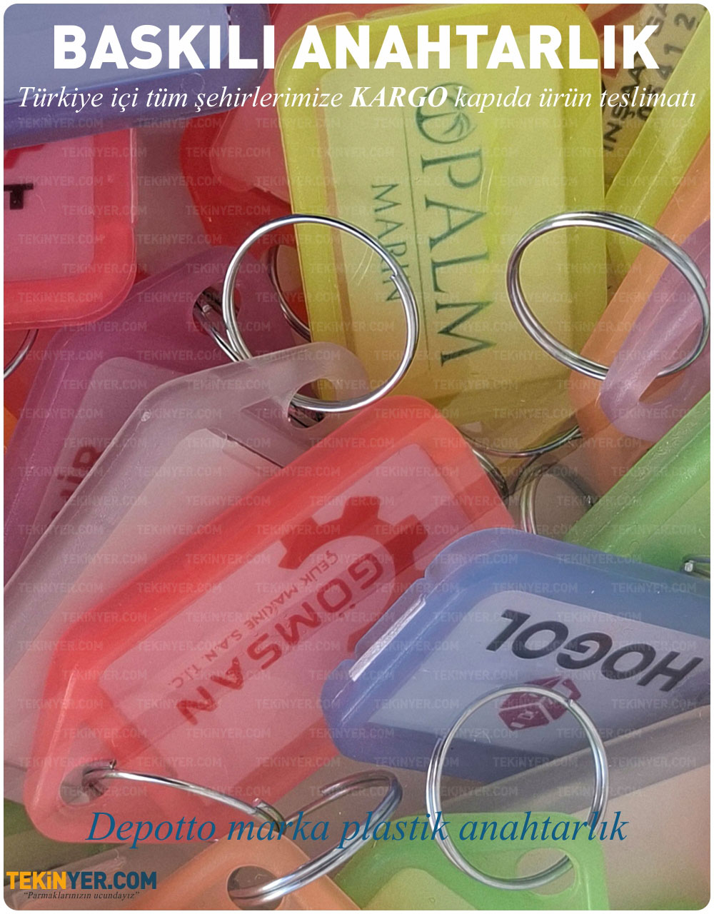 Şeffaf Kapaklı Plastik Anahtarlık Orta kalınlık