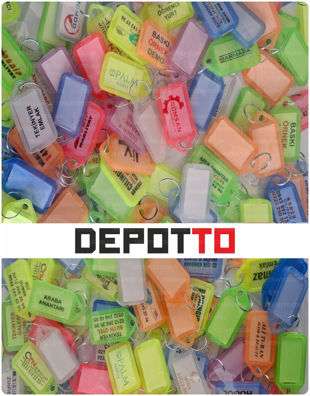 Şeffaf Kapaklı Plastik Anahtarlık Üst Askı Payı