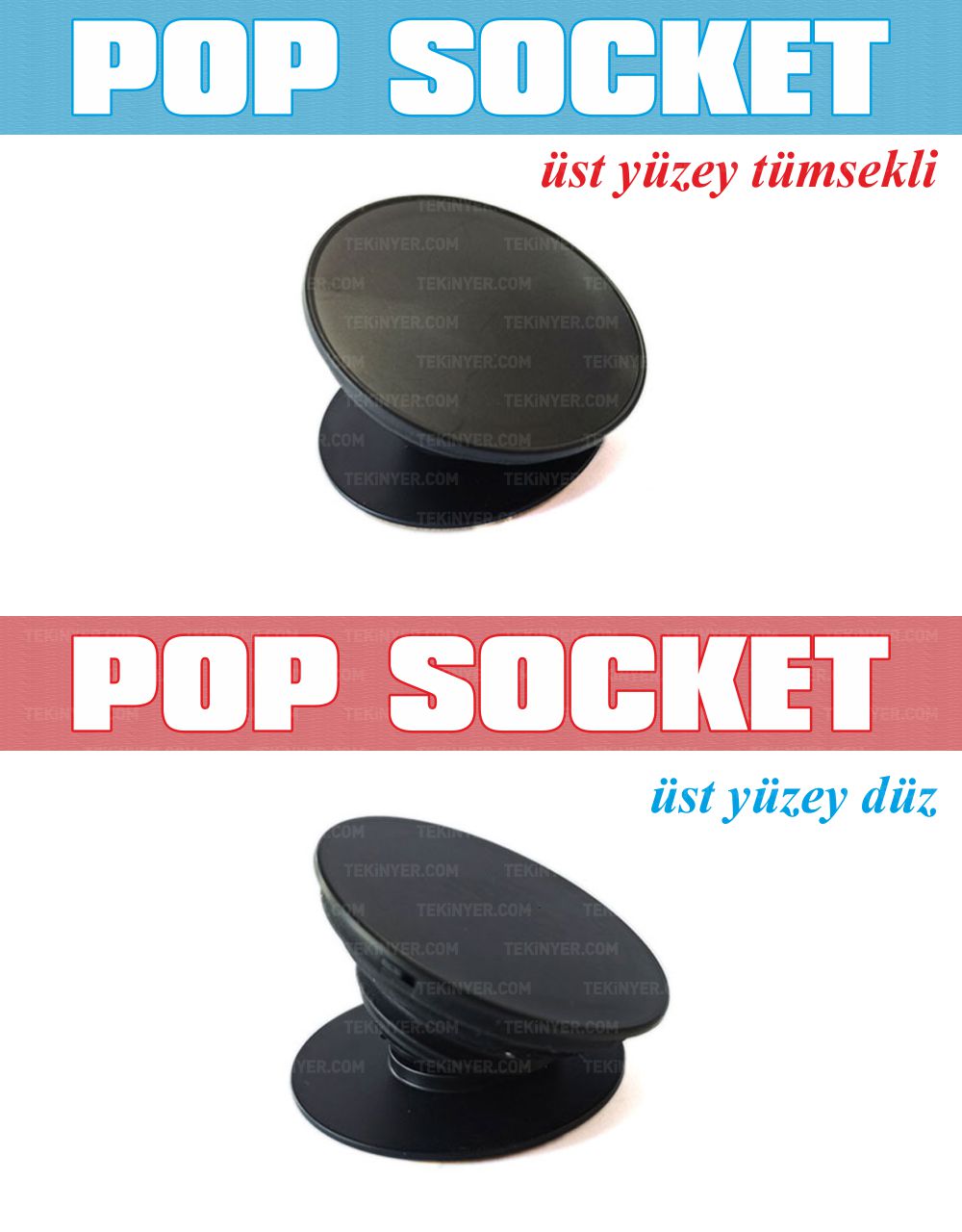 Pop Socket, Telefon tutacak Alt Yapışma Payı