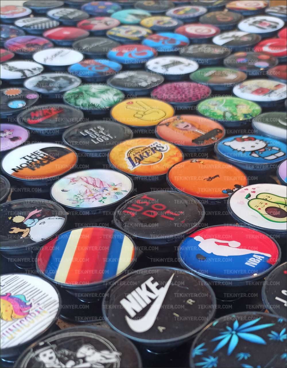 Hazır Damla Baskılı Pop Socket, Telefon tutacak Orta kalınlık