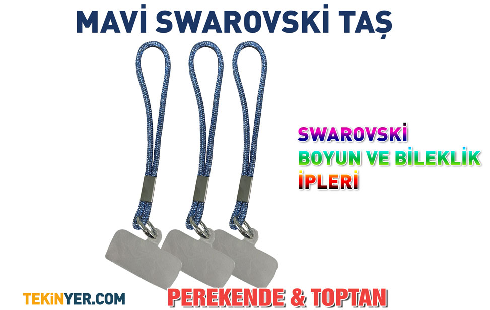 Swarovski Kristal Taşlı Telefon Boyun Askısı 