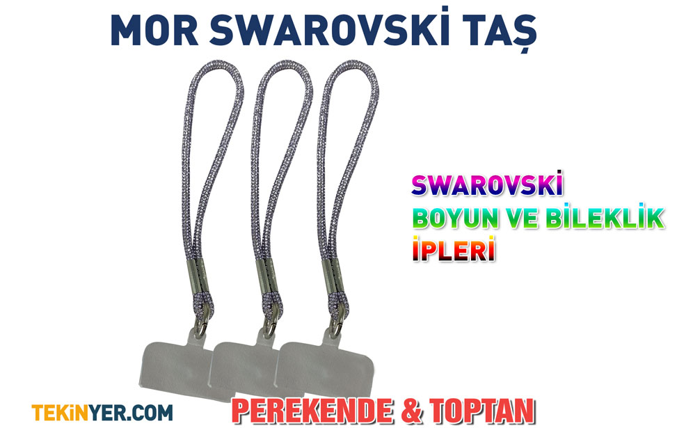 Swarovski Kristal Taşlı Telefon Boyun Askısı 